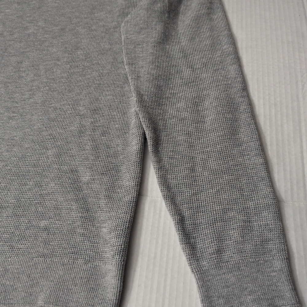 Mango Structured Cotton Solid Gray Crewneck Sweat… - image 4